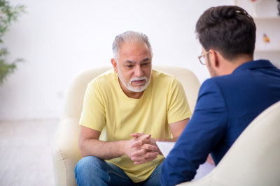 man having a therapy session with the psychiatrist