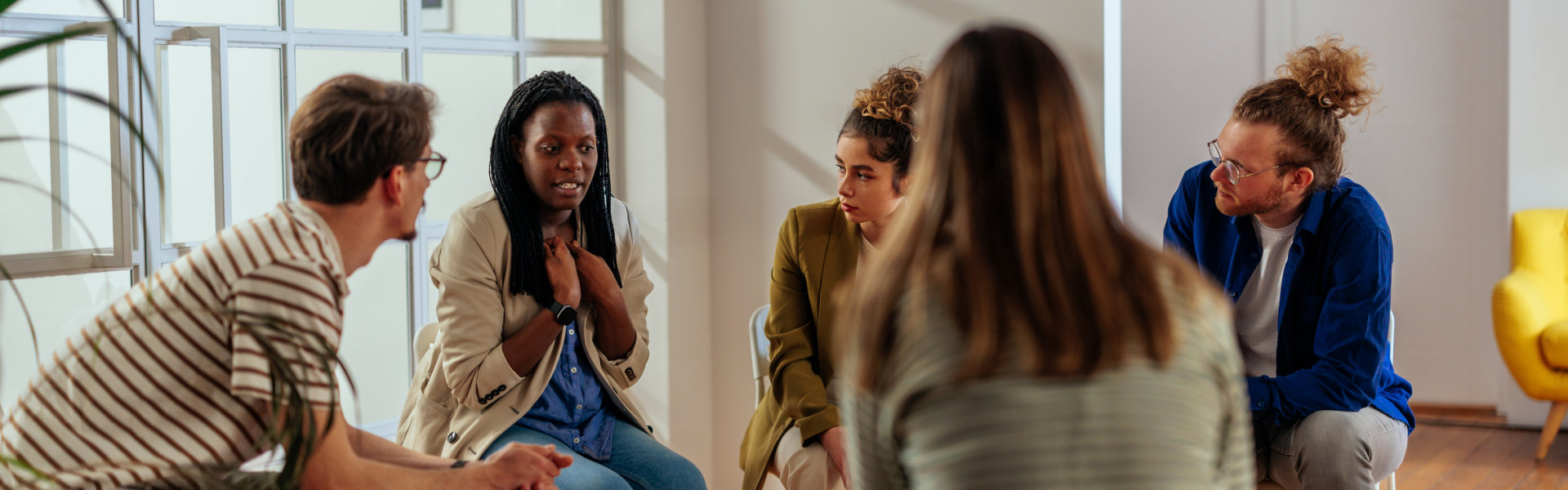 group of people having a conversation