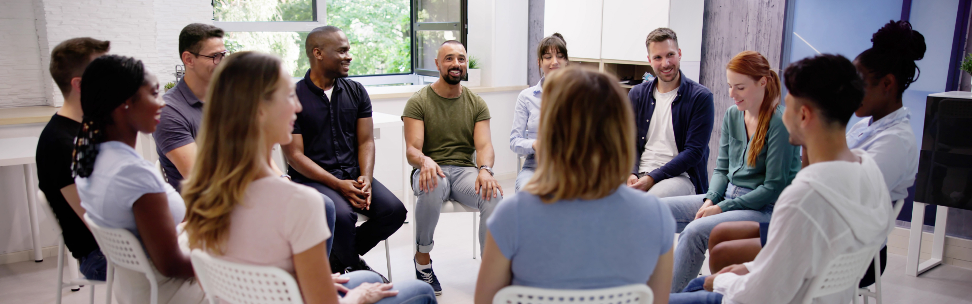 group of people having a therapy session